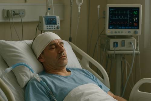 Mensch der im Koma liegt